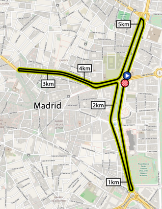 2015 La Madrid Challenge by La Vuelta map