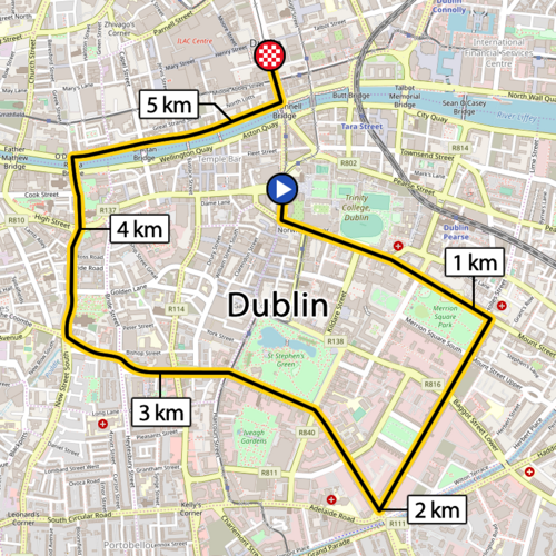 1998 Tour de France, Prologue map