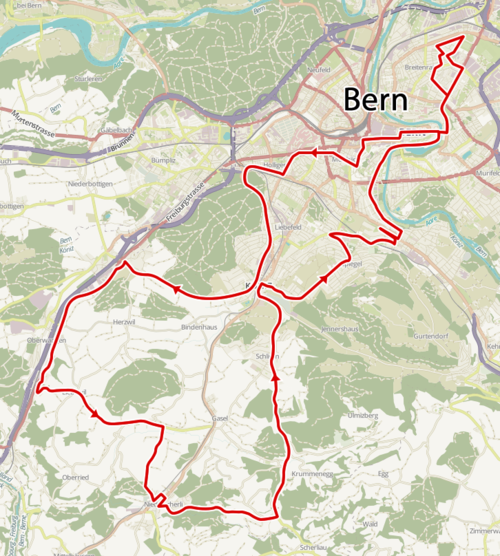 2015 Tour de Suisse, Stage 8 map