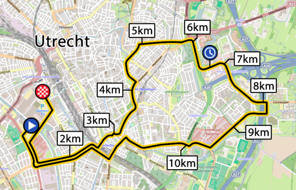 2015 Tour de France, Stage 1 map